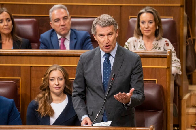 Núñez Feijóo en el Pleno del Congreso. David Jar