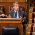 Núñez Feijóo en el Pleno del Congreso. David Jar
