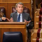 Núñez Feijóo en el Pleno del Congreso. David Jar