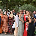Hugo Hernández-Mancha, Tamara Falco, Teresa Urquijo y Alejandra Onieva en la boda de Luisa Bergel y Cristian Florez
