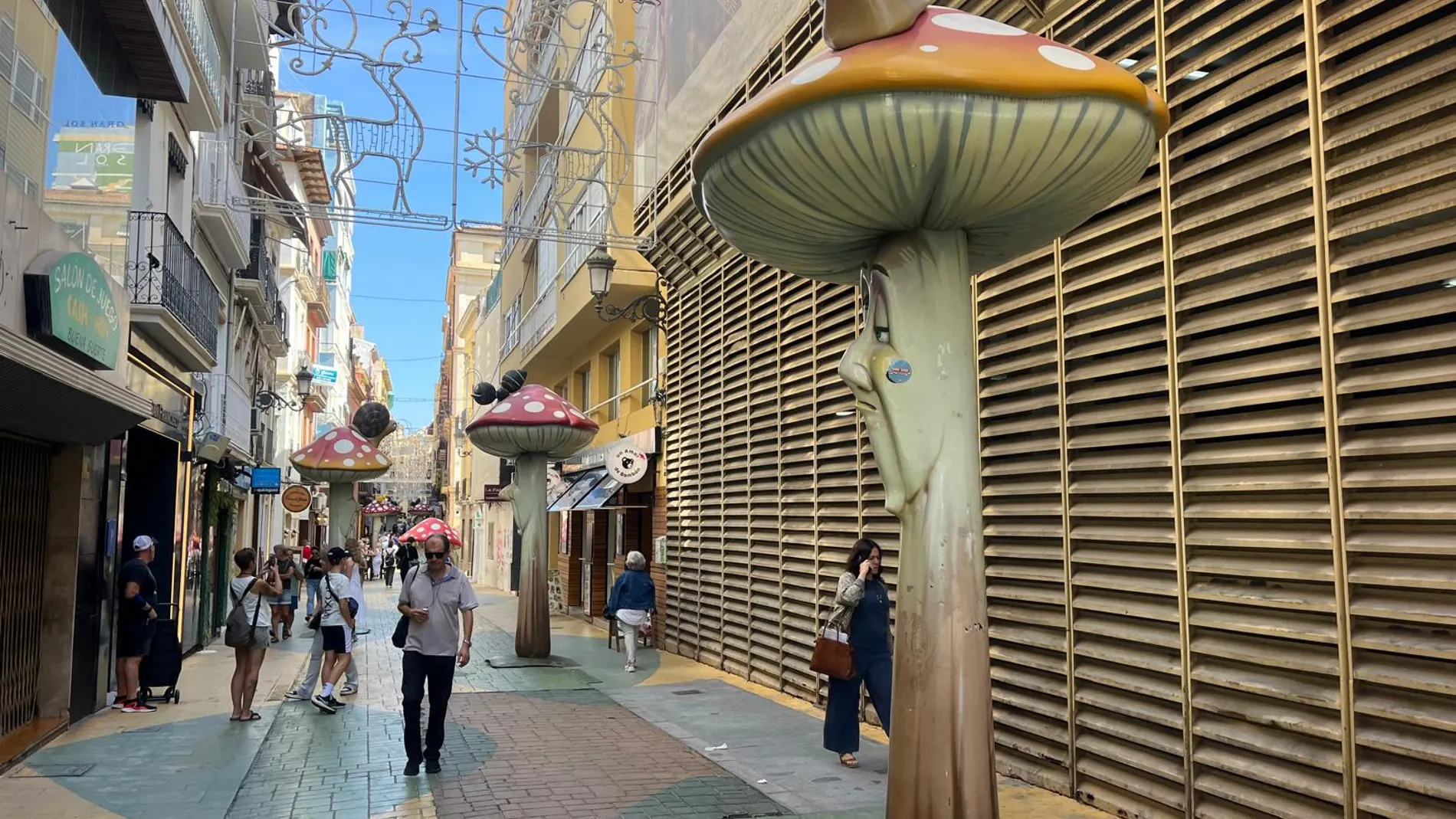 Imagen de la calle San Francisco de Alicante, conocida como la "calle de las Setas"