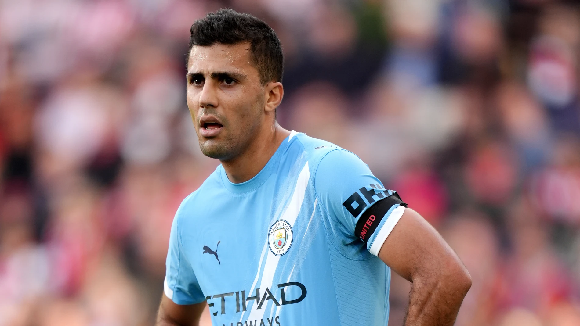 FILED - 05 October 2025, United Kingdom, Brentford: Manchester City's Rodri pictured during the English Premier League soccer match between Brentford and Manchester City at the Gtech Community Stadium. Photo: John Walton/PA Wire/dpa 05/10/2025 ONLY FOR USE IN SPAIN