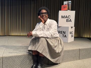 La directora del Museu d'Art Contemporani de Barcelona (Macba), Elvira Dyangani Ose, antes de la rueda de prensa este viernes
