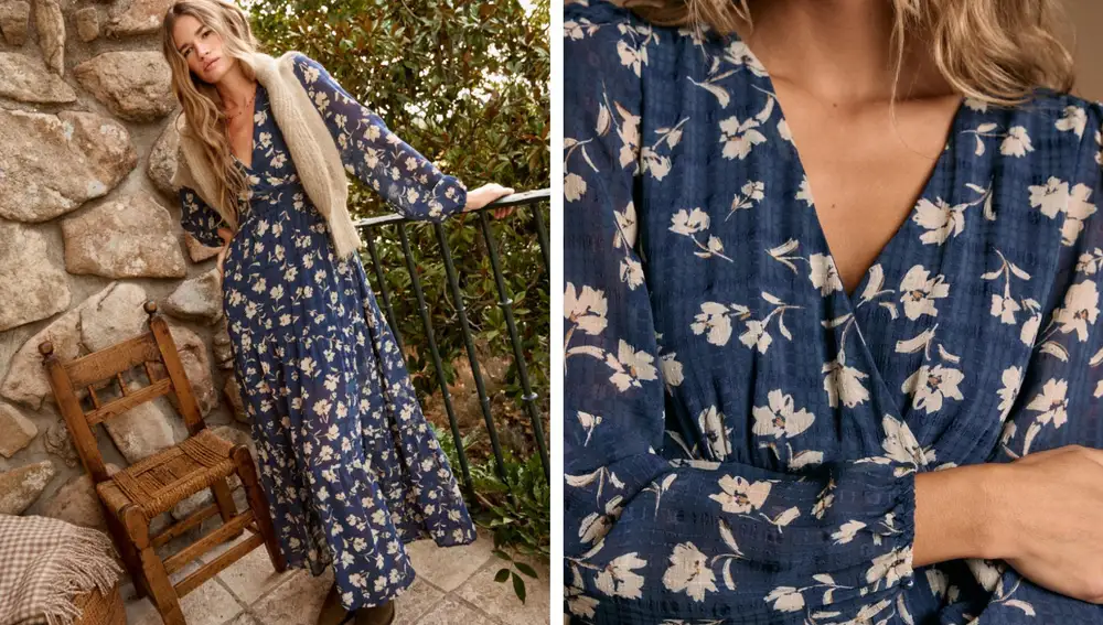 Vestido largo flores Marina (75,95€)