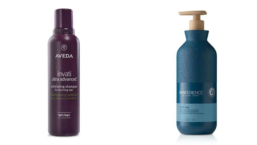 Aveda y Revlon Eksperience completan la rutina con champús que fortalecen el cabello y aportan volumen visible.