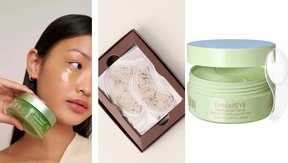 The Depuff Eyespresso de Yepoda, Espresso Eye Patches de Masqmai y DetoxifEYE de Pixi.
