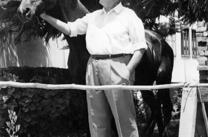 Schwend en su granja en Lima en 1963