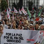 Manifestantes piden en Madrid una paz "justa y duradera" en Palestina y que se obligue a Israel a cumplir la legalidad