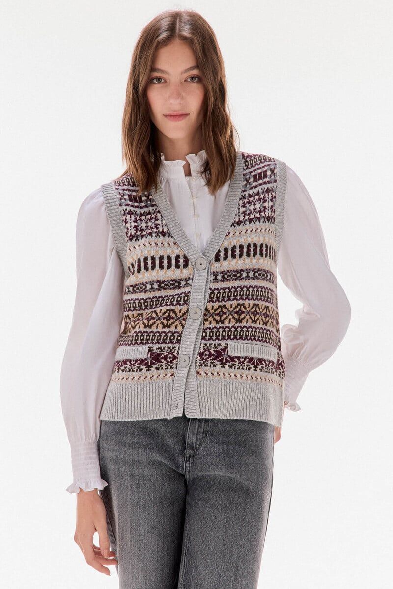 Chaleco jacquard.