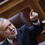 El ministro de Política Territorial y Memoria Democrática, Ángel Víctor Torres interviene durante la sesión del control al ejecutivo celebrada este miércoles. El ministro de Política Territorial y Memoria Democrática, Ángel Víctor Torres interviene durante la sesión del control al ejecutivo celebrada este miércoles.