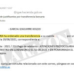 Transferencia bancaria Koldo