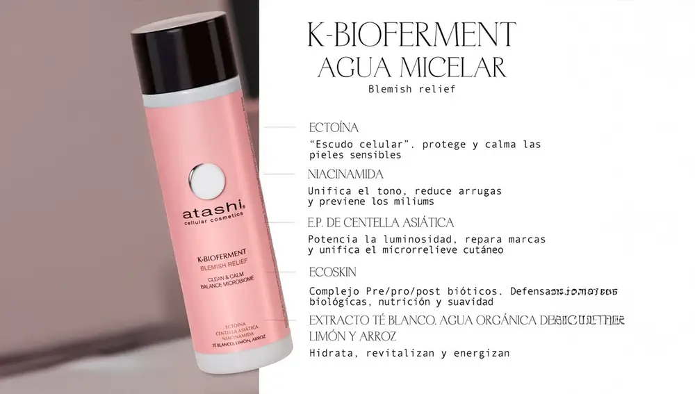 Agua micelar.