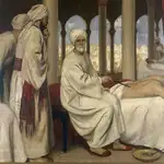 Abu al-Qasim al-Zahrawi (o Albucasis) ampollando a un paciente en el hospital de Córdoba