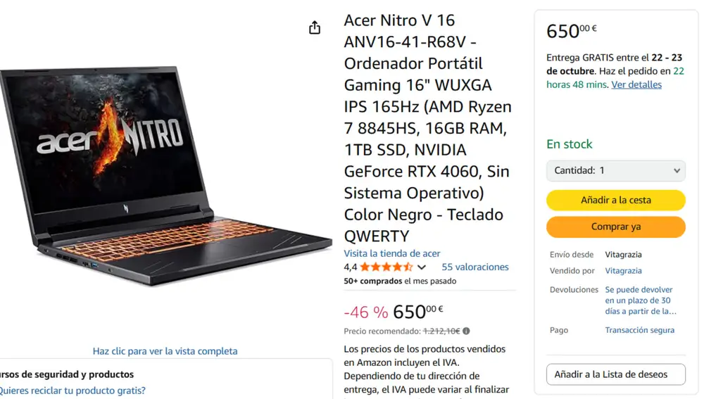 Esta oferta puede finalizar en cualquier momento