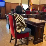 La madre de la menor durante el juicio