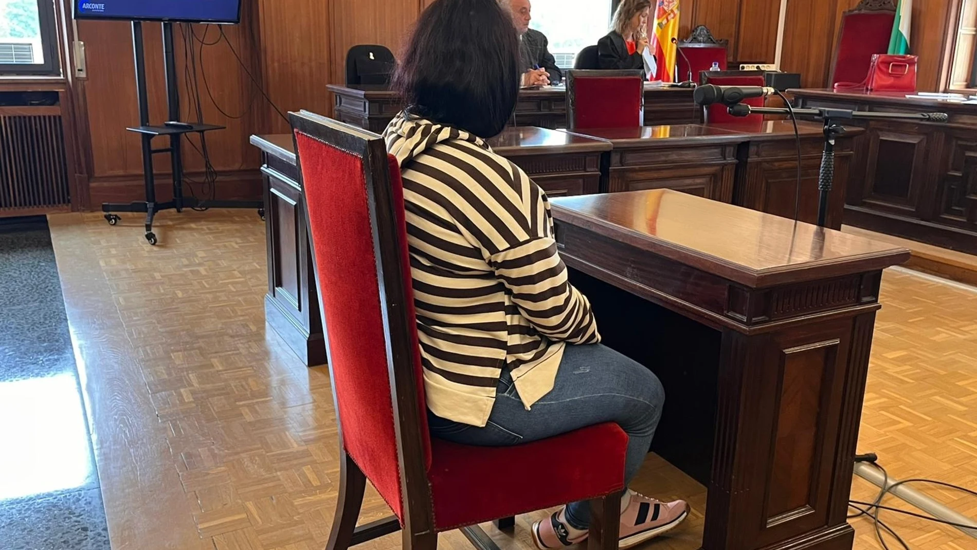 La madre de la menor durante el juicio