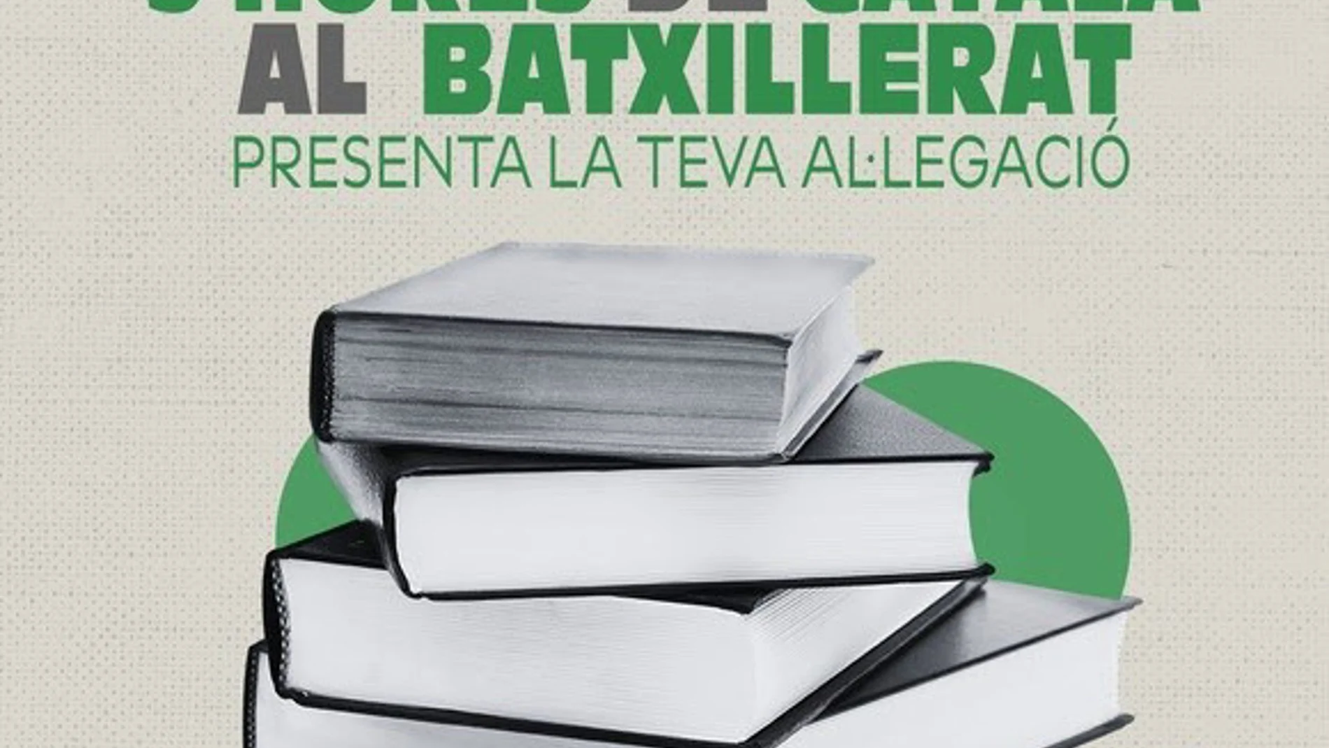 El cartel de Plataforma per la Llengua para reclamar más enseñanza en catalán