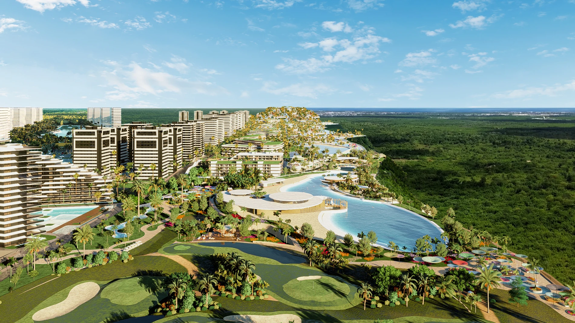 Imagen de la primera fase del desarrollo de Larimar City & Resort