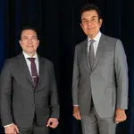 El candidato presidencial hondureño Salvador Nasralla (derecha), ha visitado Madrid acompañado por una delegación política y empresarial de alto nivel