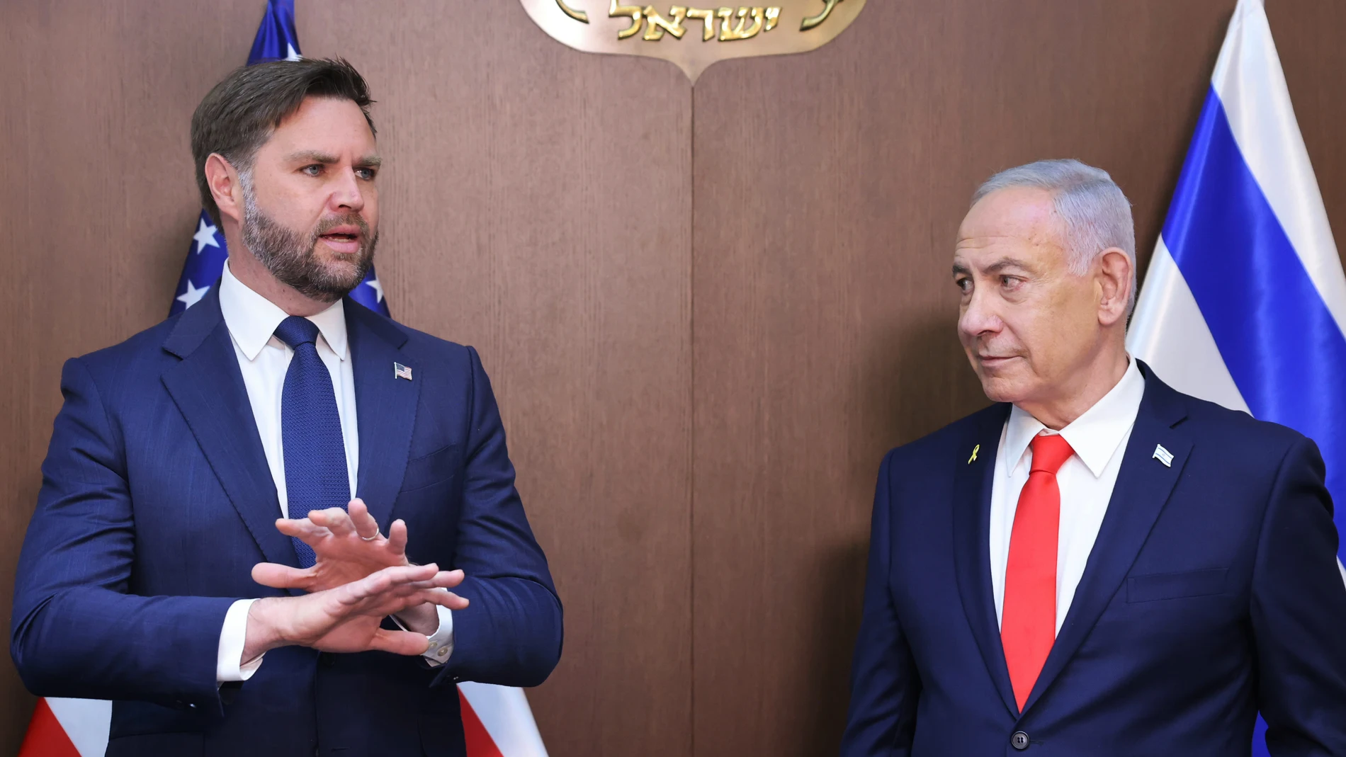 Netanyahu con JD Vance en Jerusalén
