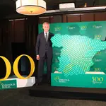 El presidente de la entidad financiera, Javier López Martín, y el director general, Víctor Manuel Martín López, en un acto conmemorativo este martes