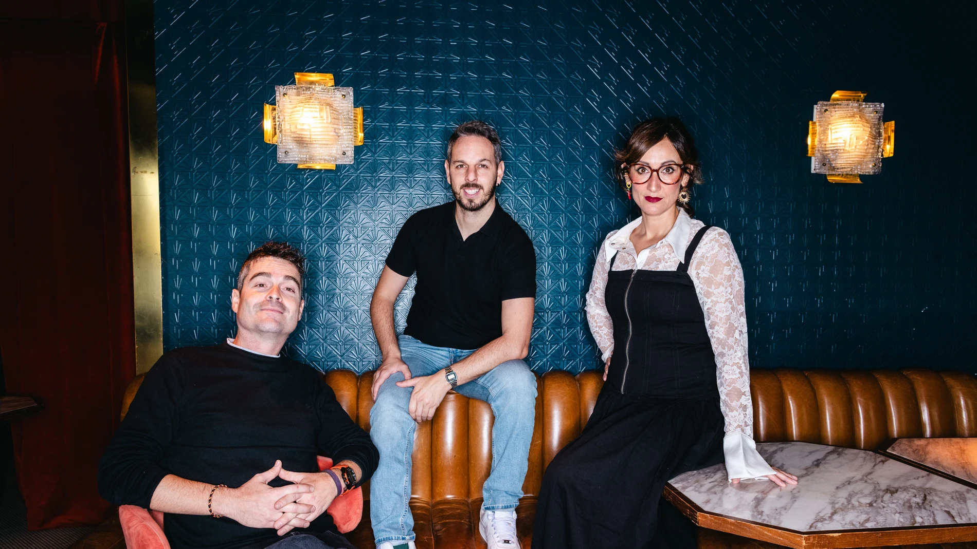 Desde la izquierda, Álex Clavero, David Cepo y Ana Morgade