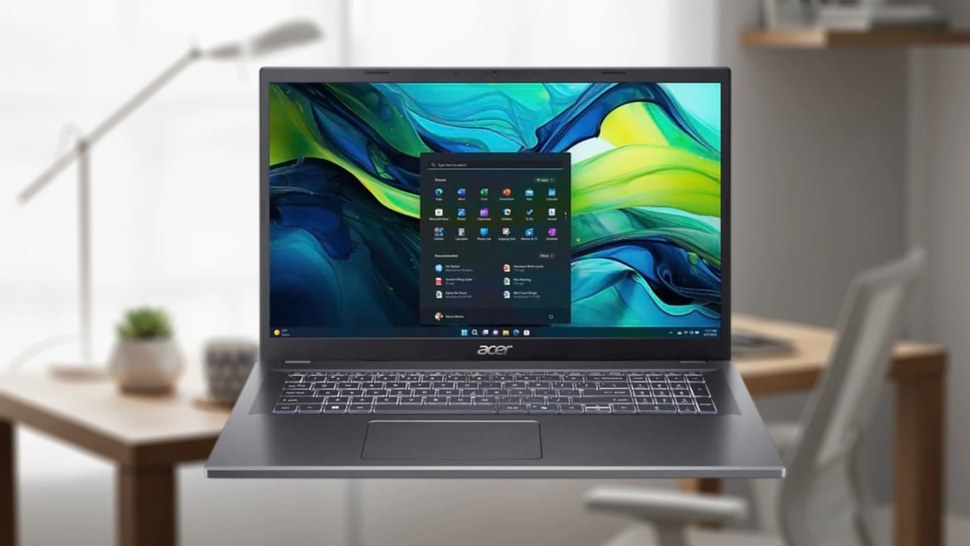 El Acer Aspire 17 A17-51M-52VS viene con Windows 11 Home preinstalado