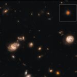 En el cuadrado y con una luz naranja, Capotauro queda retratada