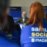 El concejal José Fernández, durante la presentación del balance
