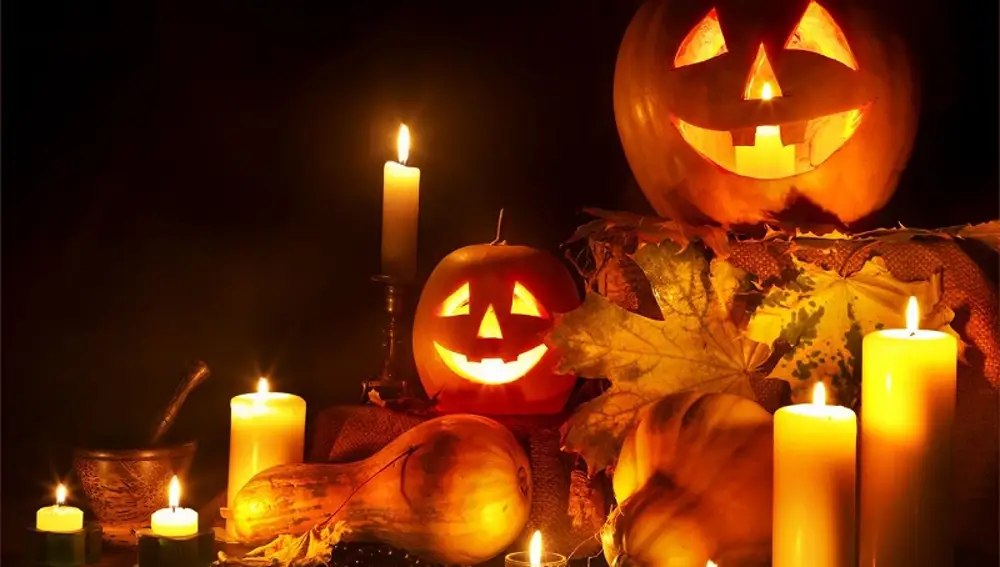 Calabazas iluminadas.