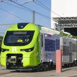 Presentación del primero de los diez trenes eléctricos de FGC  que darán servicio a la futura conexión con el Aeropuerto de Barcelona-El Prat.