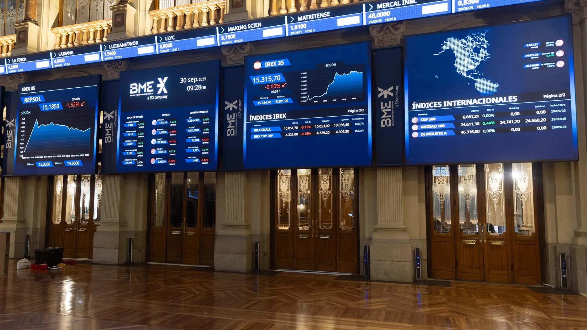 Economía/Bolsa.- El Ibex 35 se da la vuelta en la media sesión y cae un 0,19%, alejándose de los 15.800 puntos