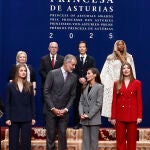 Los reyes Felipe VI y Letizia, la princesa Leonor y la infanta Sofía reciben en audiencia a los galardonados con los “Premios Princesa de Asturias 2025”