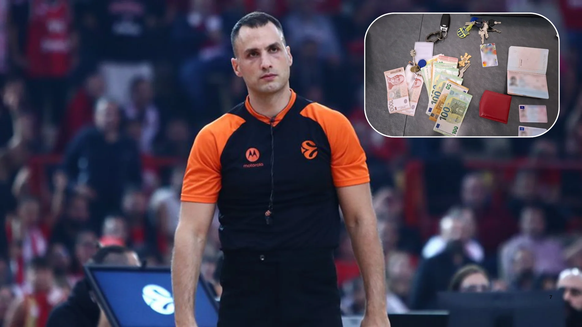 El mayor escándalo en la Euroliga: detenido un árbitro con 250.000 euros... y un llavero del Barcelona