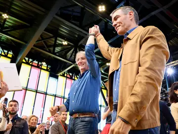 Pedro Sánchez y Carlos Martínez, este domingo en León Pedro Sánchez y Carlos Martínez, este domingo en León