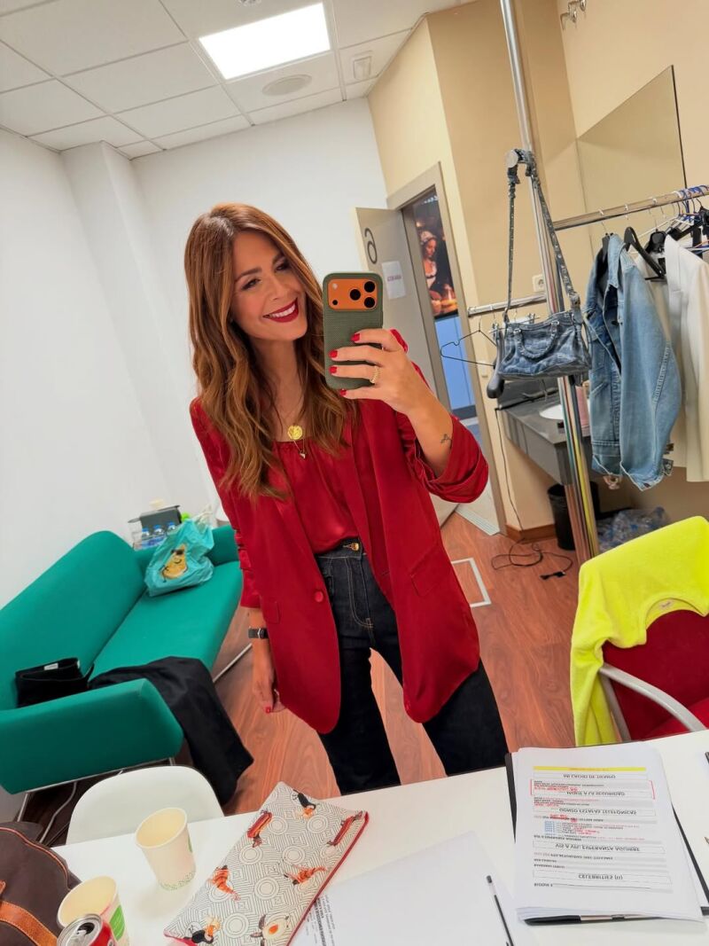 El look navideño de Nuria Roca.