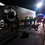 MURCIA.-Sucesos.- Un camionero herido grave al chocar contra otro camión en la A-7, en Librilla