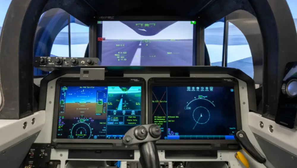 Renderizado de la cabina del X-59 con el sistema XVS.