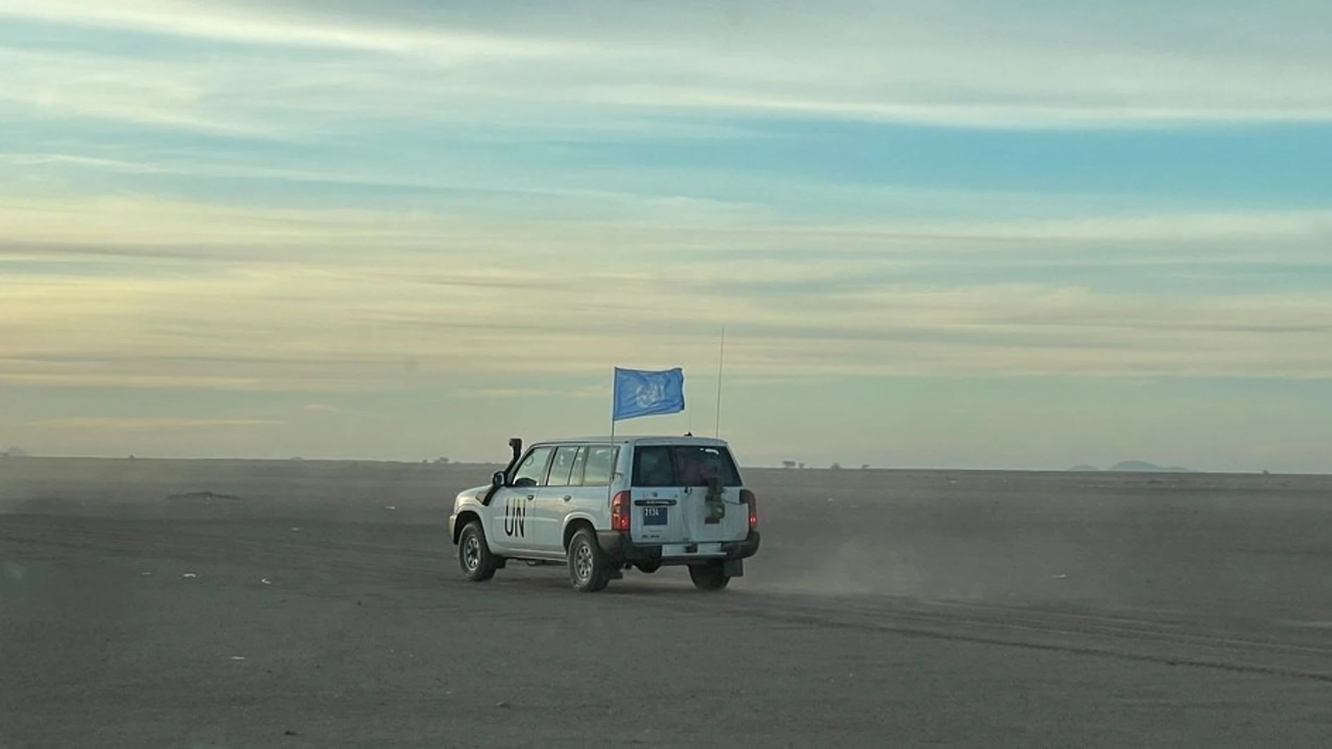 Vehículo de la Misión de Naciones Unidas para el Referéndum del Sáhara Occidental (MINURSO) REMITIDA / HANDOUT por MINURSO Fotografía remitida a medios de comunicación exclusivamente para ilustrar la noticia a la que hace referencia la imagen, y citando la procedencia de la imagen en la firma 29/10/2025