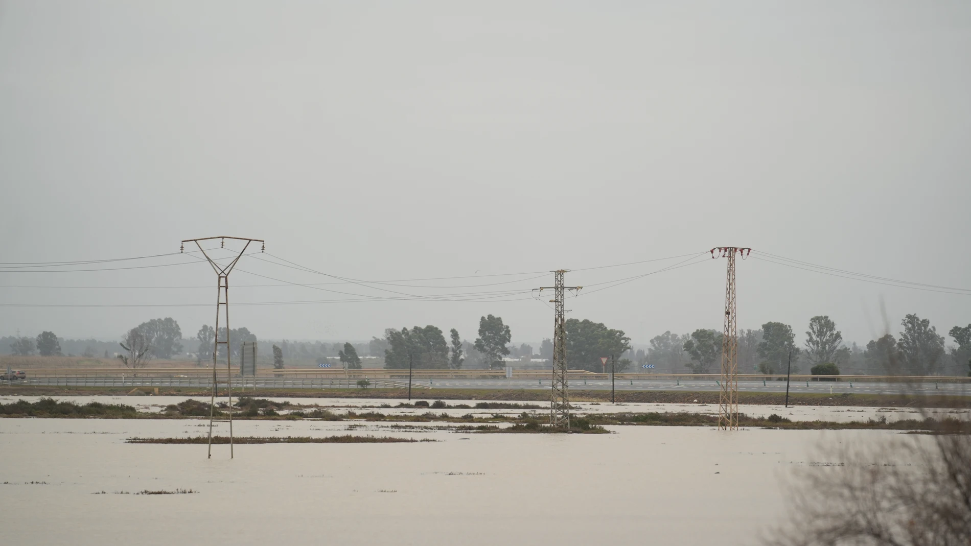 Terrenos anegados en el municipio de Riotinto