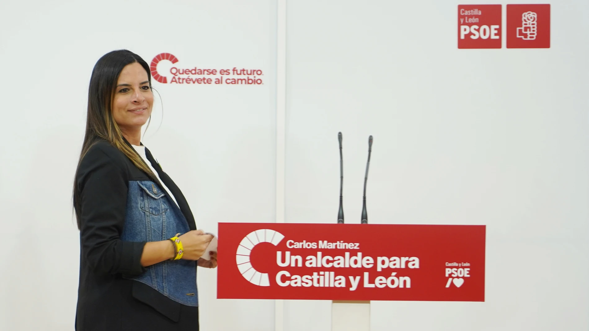 Nuria Rubio durante la rueda de prensa
