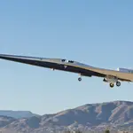 X-59, el avión supersónico experimental de la NASA, realiza su primer vuelo.