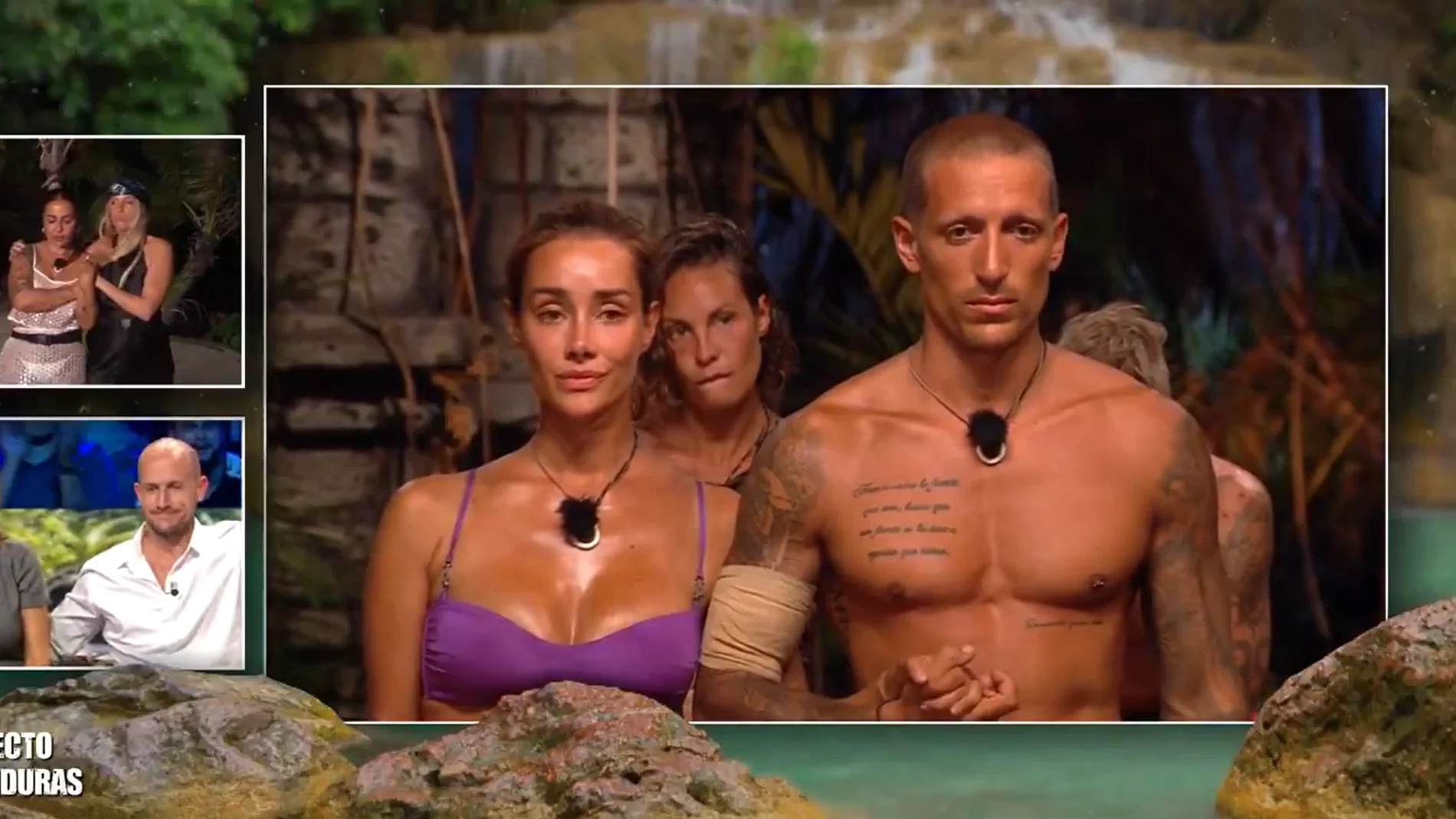 Adara Molinero y Rubén Torres, momentos previos a que la audiencia decidiera que concursante estará en la final de 'Supervivientes All Stars'