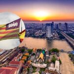 Imagen de Tailandia junto a la bandera de Baleares