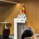 Eva Menor durante el encuentro