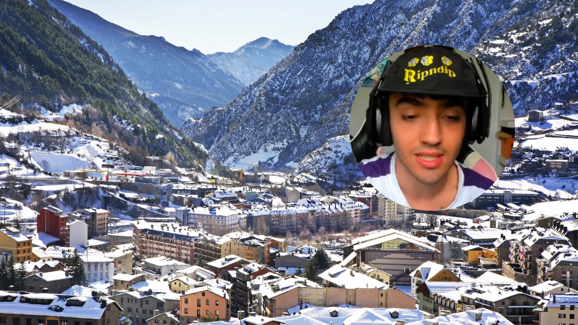 Imagen de Andorra junto a un youtuber andaluz