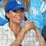 Los duques de Sussex en un partido de béisbol