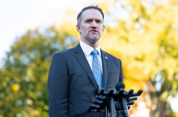 US Trade Representative Jamieson Greer speaks to media at White House