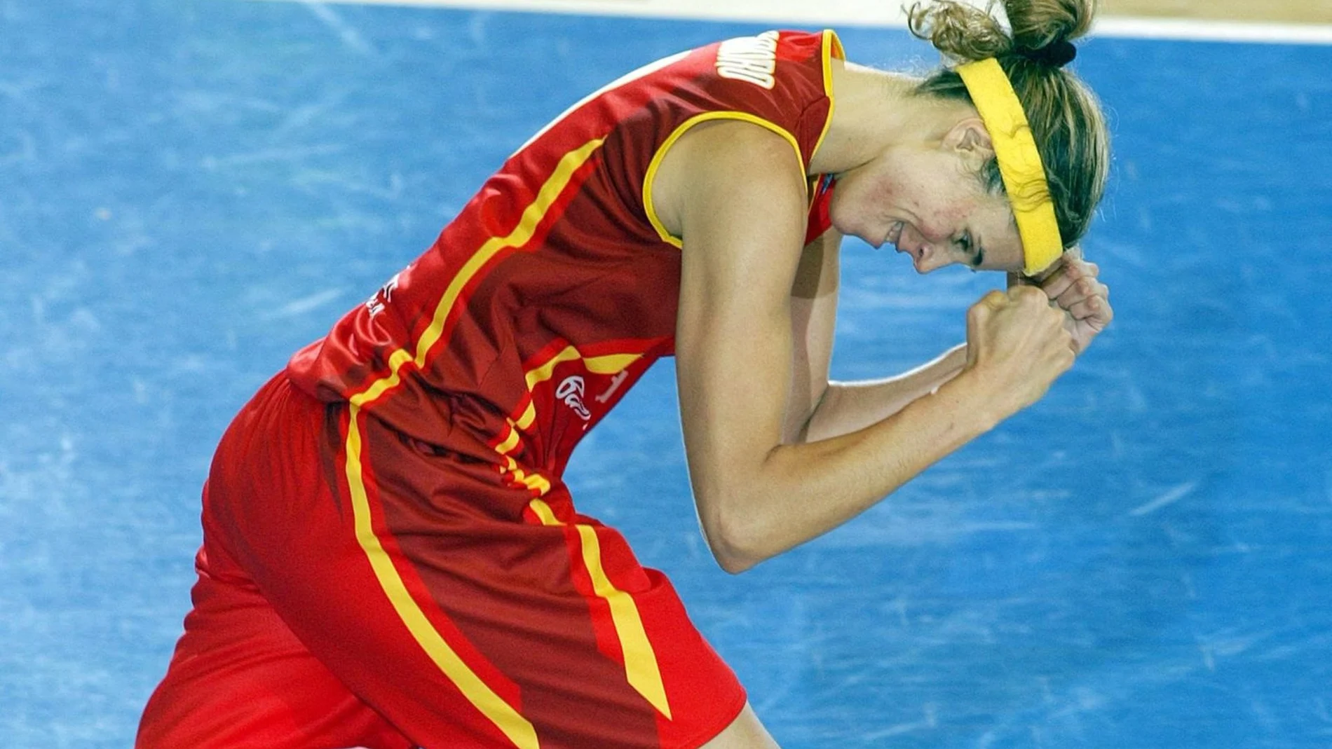 Amaya Valdemoro, con la camiseta de la selección española