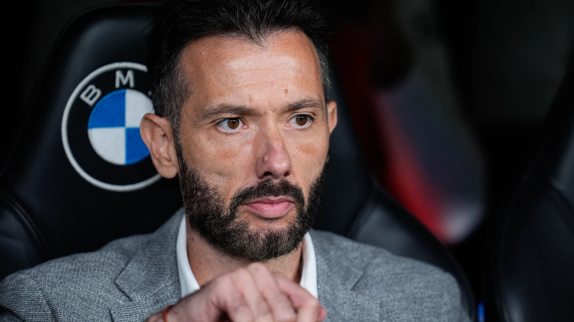 Carlos Corberan, head coach of Valencia CF, looks on during the Spanish League, LaLiga EA Sports, football match played between Real Madrid C.F. and Valencia CF at Santiago Bernabeu stadium on November 1, 2025, in Madrid, Spain. AFP7 01/11/2025 ONLY FOR USE IN SPAIN